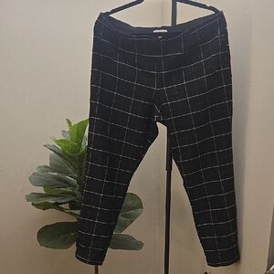 Calvin Klein Dark Blue and White Checkered Pants